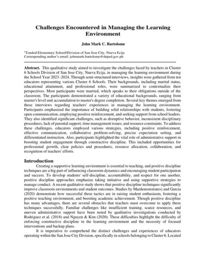 Managing the Learning Environment PDF: Strategies for Effective Classroom Control