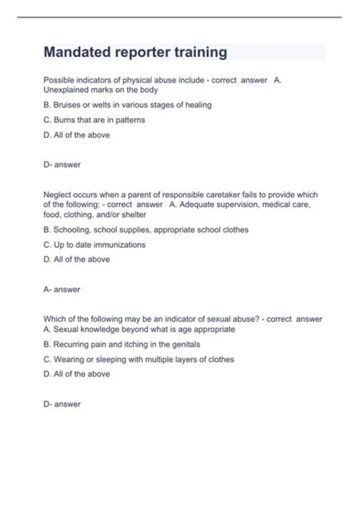 Mandated Reporter Web-Based Online Answers PDF: Complete Guide