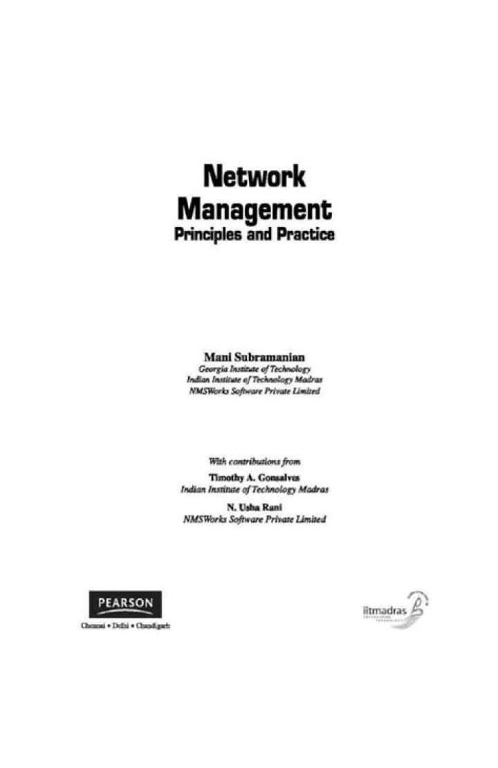 Master Network Management with Mani Subramanian’s Expert Guide PDF