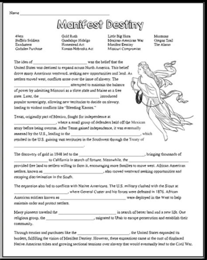 Manifest Destiny Worksheet Answer Key PDF – Civics Resource & CCS Alignment
