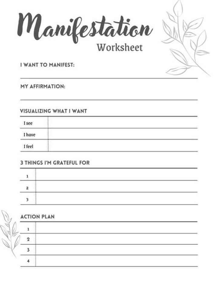 Download Free Manifestation Worksheet PDF to Boost Your Abundance