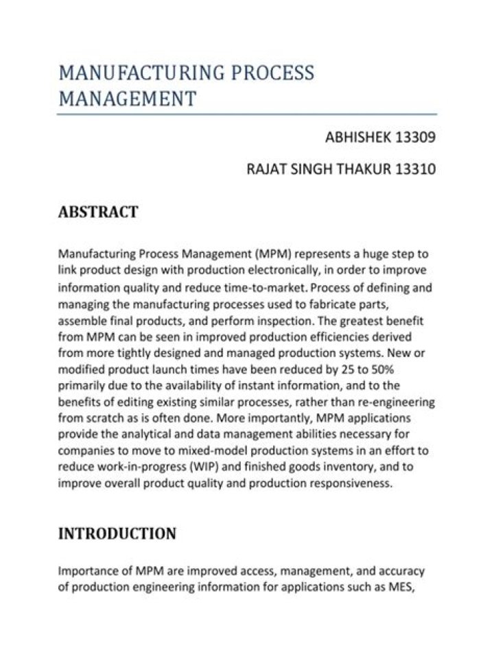 Master Manufacturing Process Management with Expert PDF Guides
