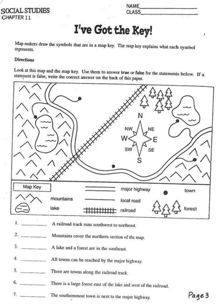 7th Grade Map Skills Worksheets PDF – Printable Practice for Students