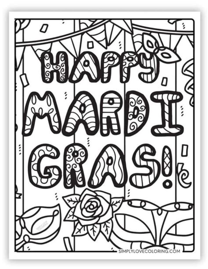 Mardi Gras Coloring Sheets PDF – Fun Printable Festive Activities for Kids
