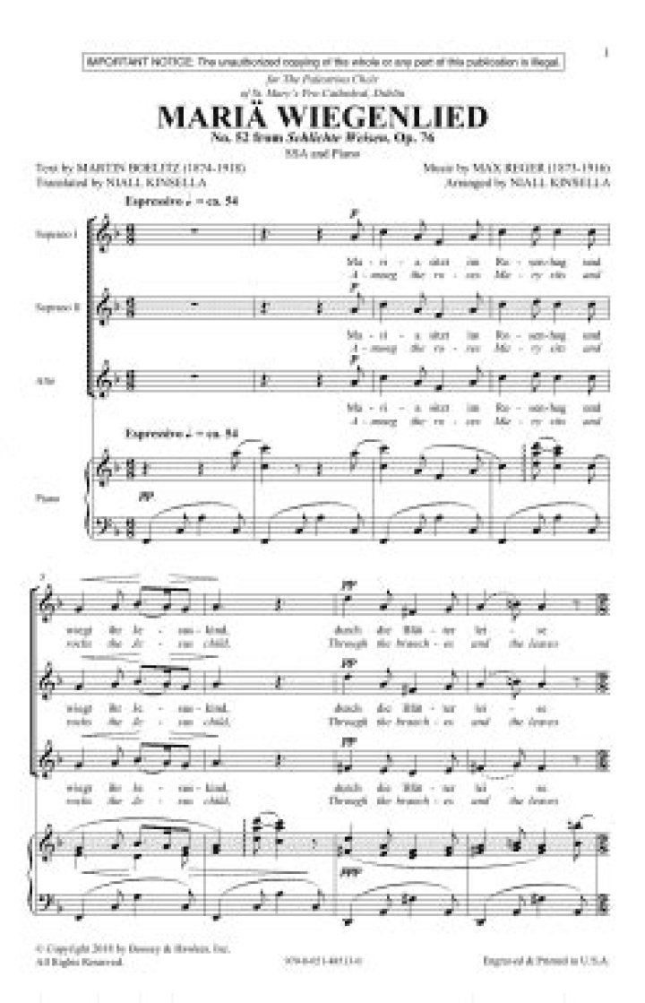 Maria Wiegenlied Sheet Music PDF Download – Free Printable