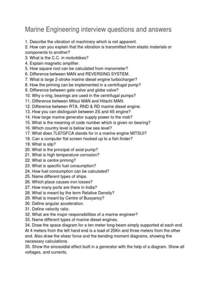 Marine Engineering Interview Questions & Answers PDF: Master Your Job Interview