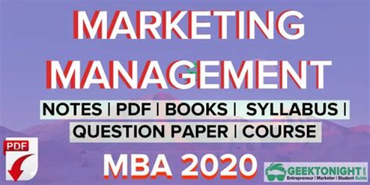 Master Marketing Management: Essential MBA PDF Guide