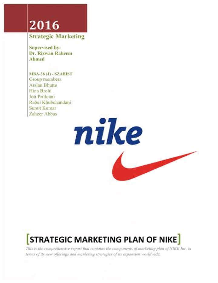 Marketing Plan PDF for Nike: Strategic Growth Guide
