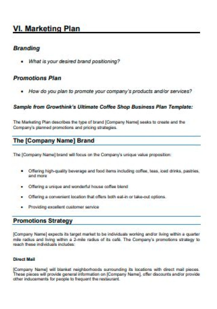 Marketing Plan Sample for Coffee Shop PDF – Ready-to-Use Template