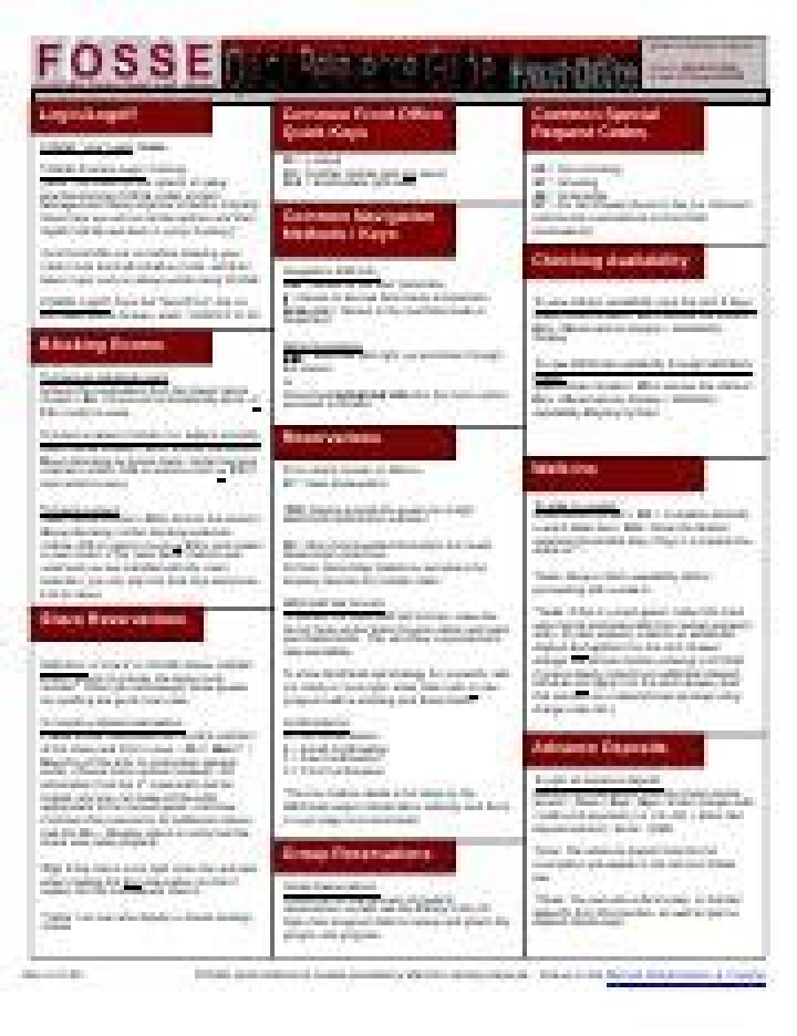 Marriott Fosse Cheat Sheet PDF: Quick Checklist & Key Details