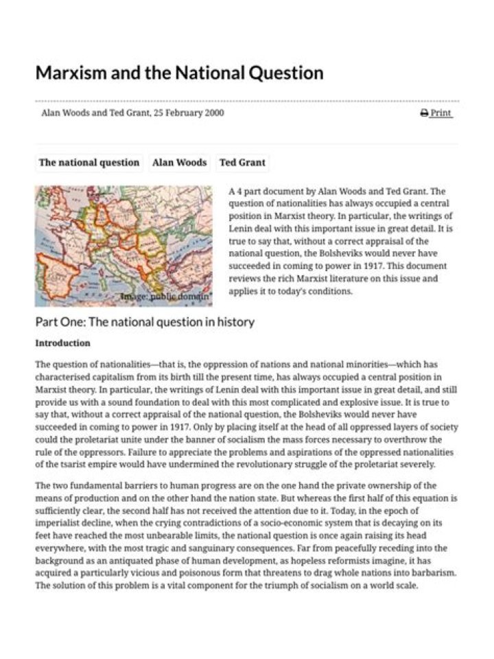 Marxism and the National Question: Critical Analysis in PDF Format