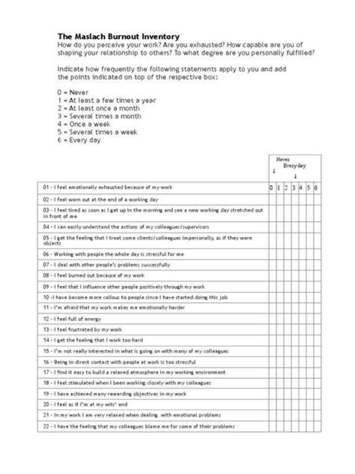 Maslach Burnout Inventory Questions PDF: Expert Assessment Tool