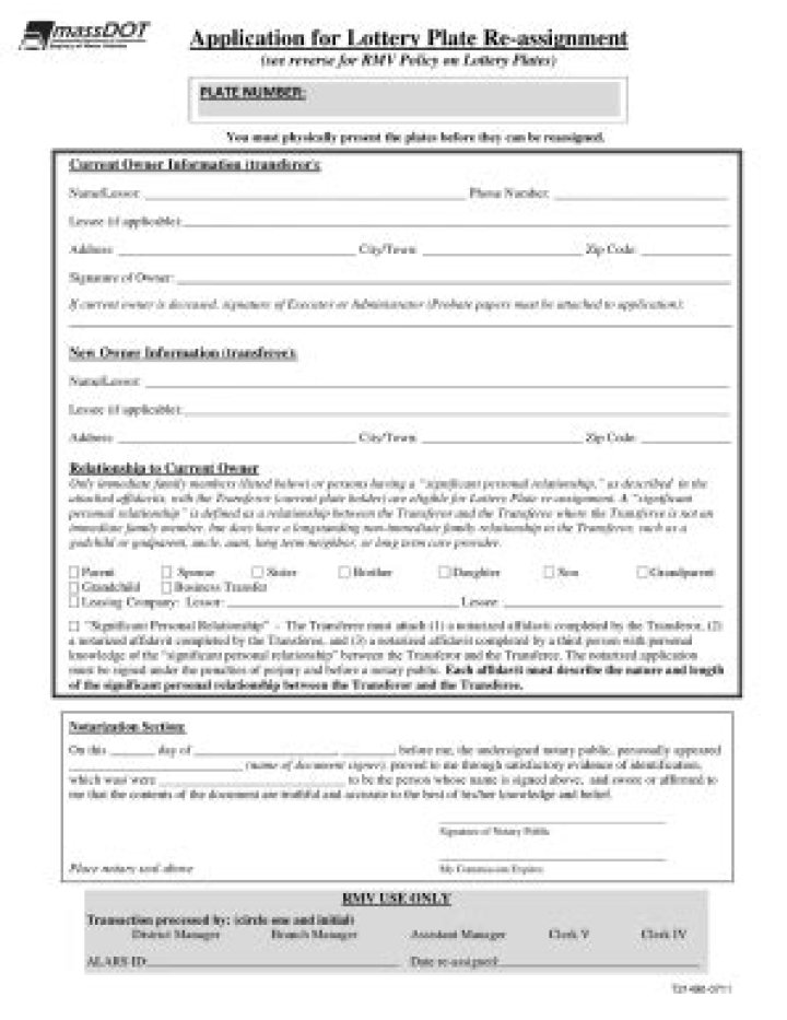 2024 Mass Low Plate Lottery Winners List PDF Download