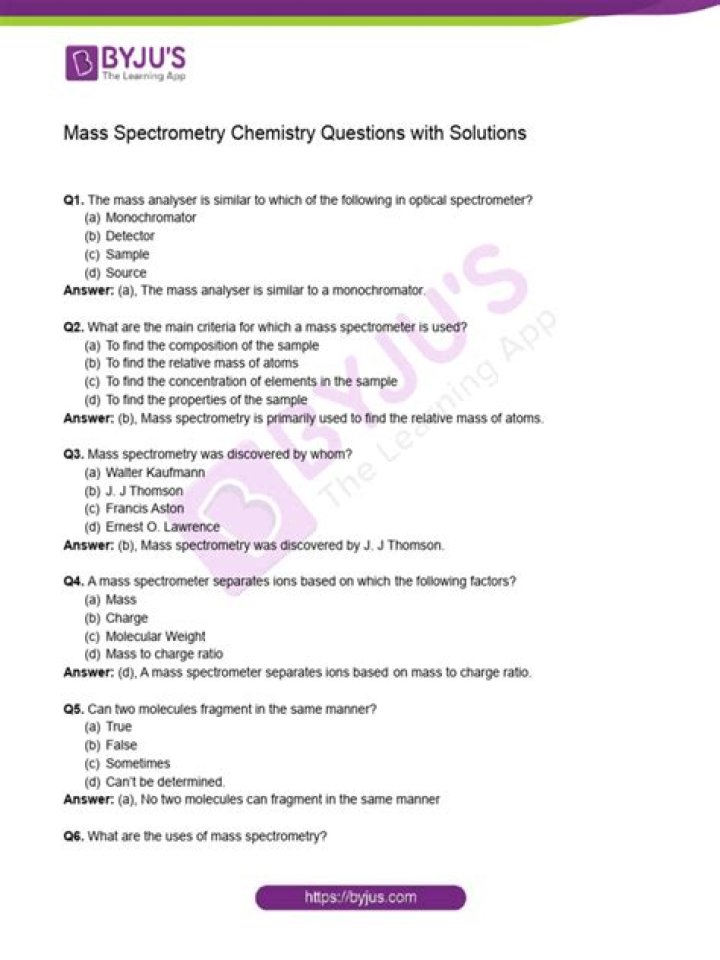 Mass Spectrometry Q&A PDF: Essential Answers for Students & Researchers