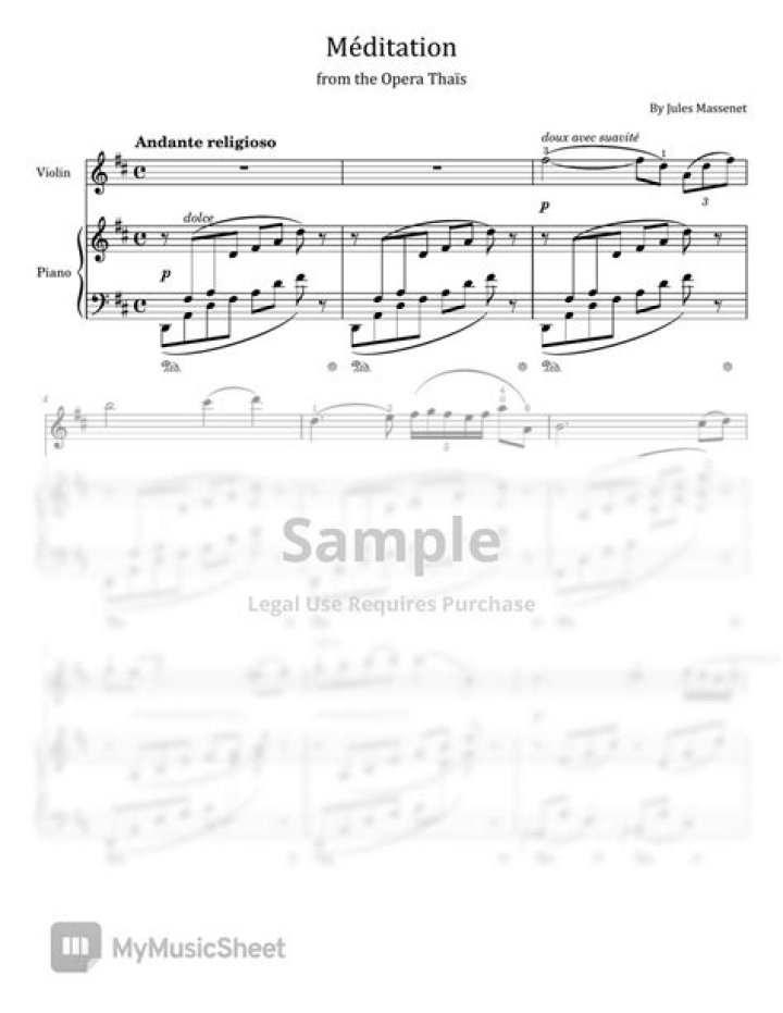 Free Massenet Meditation Sheet Music PDF for Relaxation