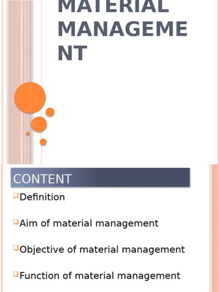 Essential Material Management PDF Notes for Efficient Operations