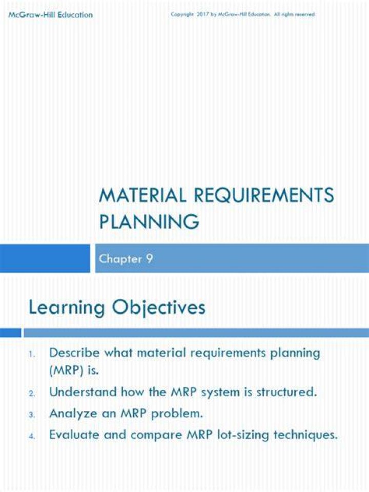 Material Requirements Planning PDF: Optimize Manufacturing Production