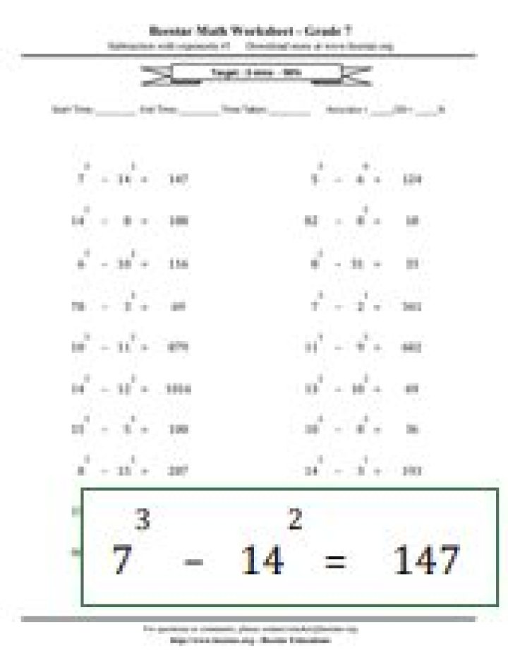 Free Math Grade 7 Worksheets PDF – Instant Downloadable Practice