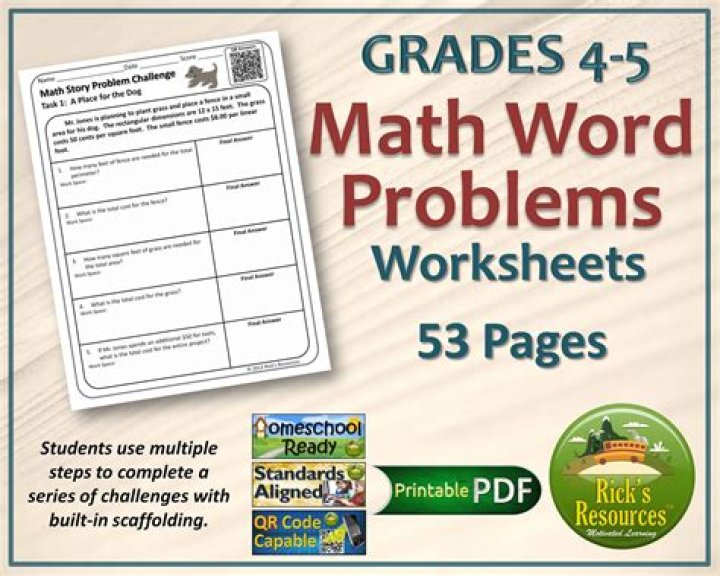 Free Math Worksheets Grade 5 with Answers PDF – Instant Download
