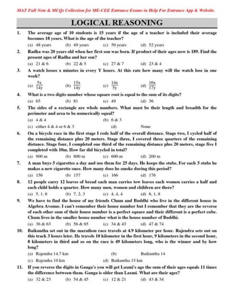 Mathematical Logic Questions and Answers PDF – Expert Practice