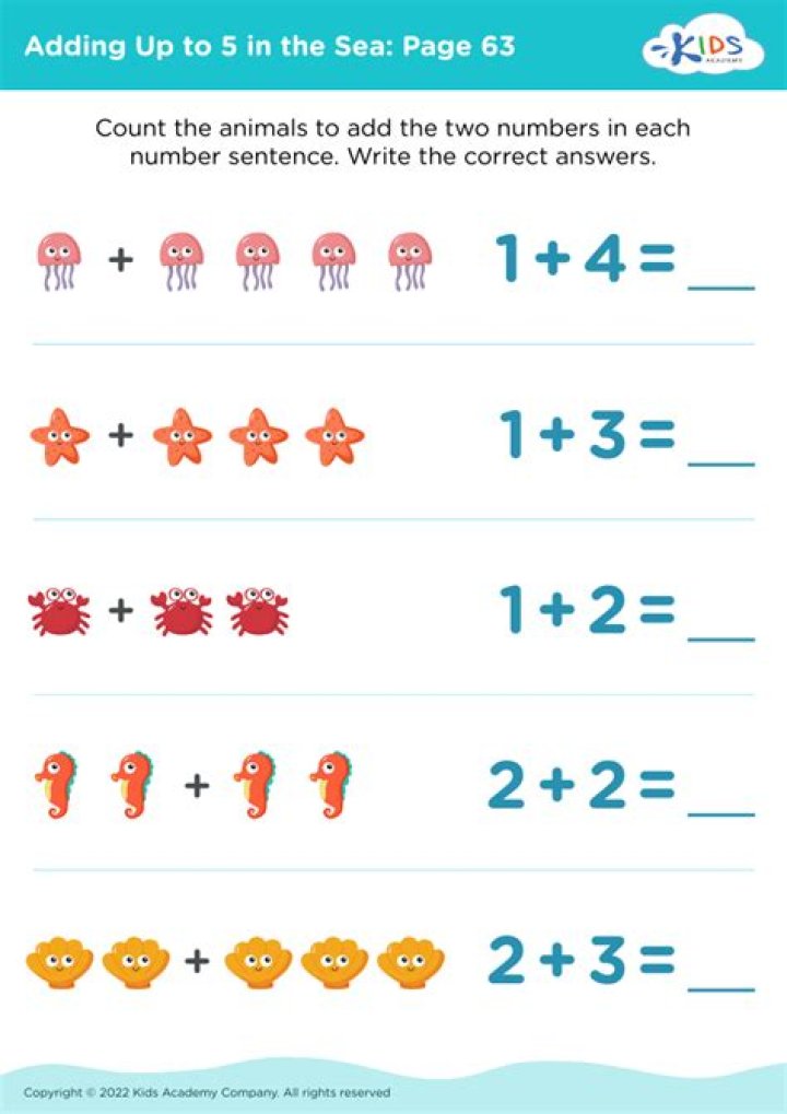 Free Maths for 5 Year Olds Worksheets PDF – Fun Early Learning Printables