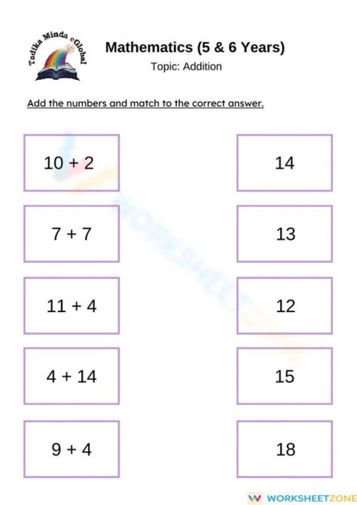 Free Maths for 6 Year Olds Worksheets PDF – Instant Download