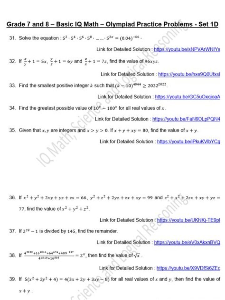 Math IQ Questions with Answers PDF – Practice Smart, Boost Your IQ