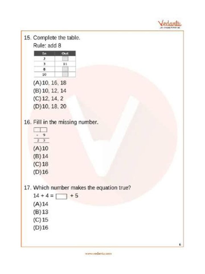 Free Maths Olympiad Class 2 Worksheets PDF for Easy Practice