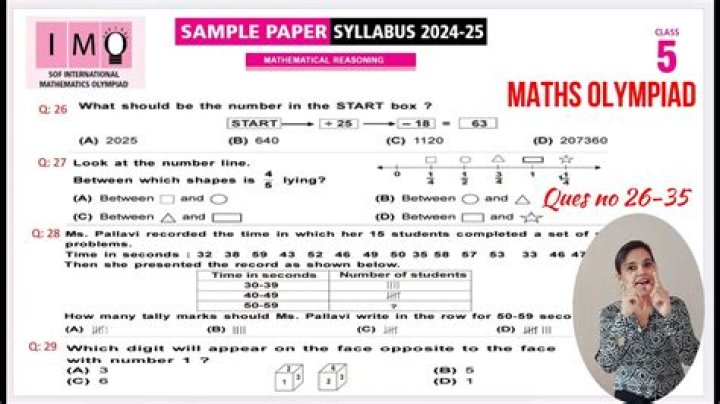 Class 4 Maths Olympiad Previous Year Question Papers PDF – Free Download