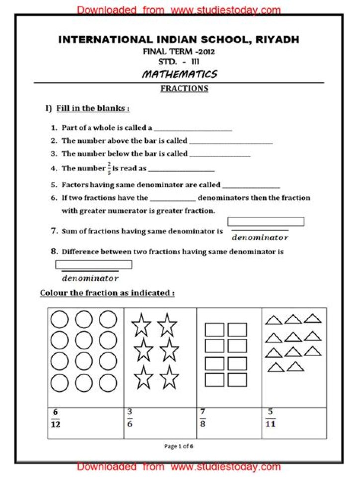 Free CBSE Maths Worksheets for Class 3 PDF Download
