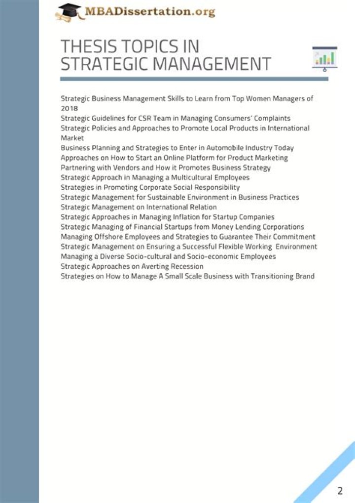Top MBA Research Topics in Strategic Management – Free PDF Guide