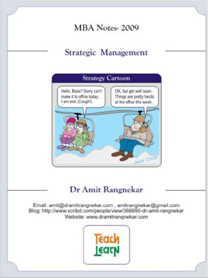 Mastering MBA Strategic Management: Essential Notes PDF