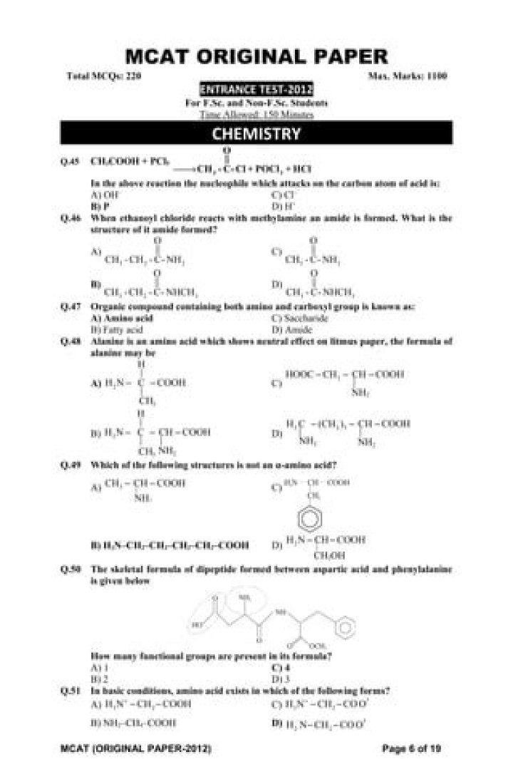 MCAT Previous Year Question Paper PDF – 2024 Solutions & Analysis