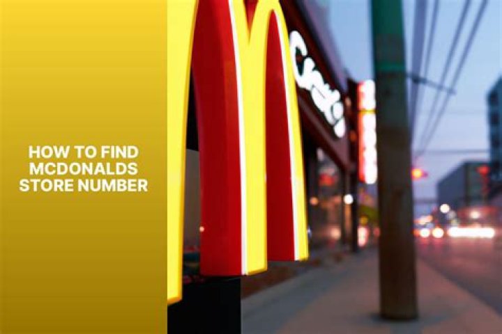 McDonald's Store Numbers List PDF – Find Locations Easily