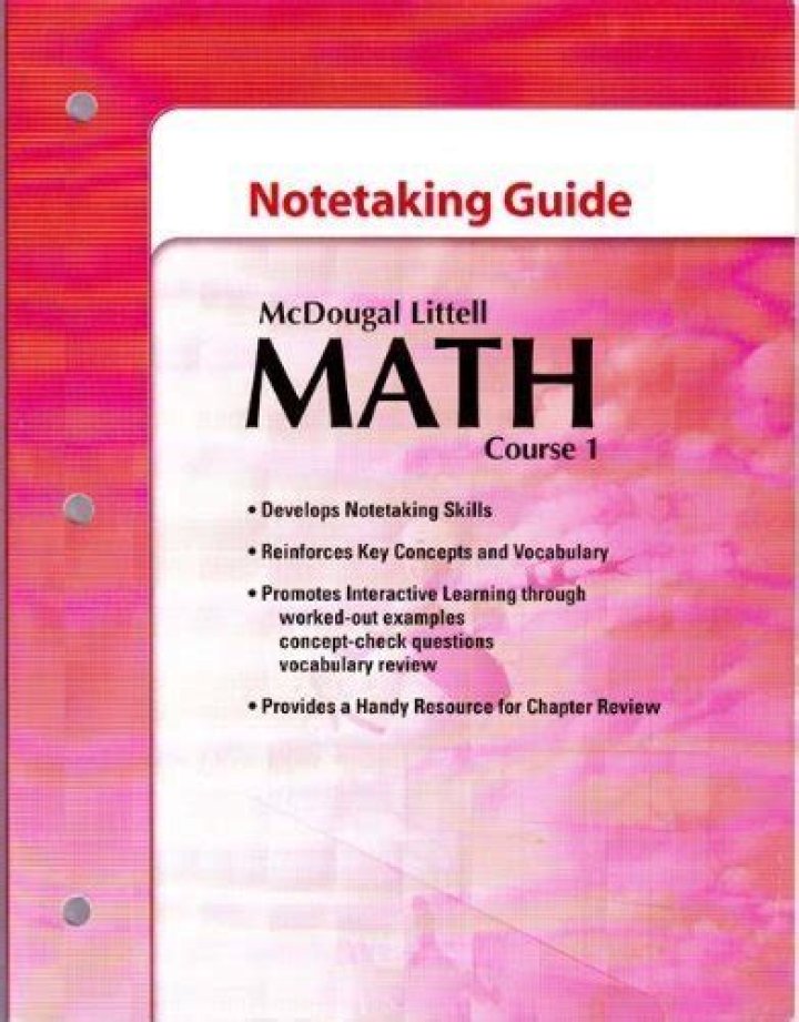 McDougal Littell Math Course 1 Answer Key PDF Download