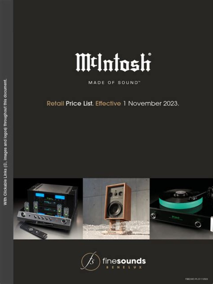 McIntosh Price List PDF – 2024: Full Market Pricing Breakdown