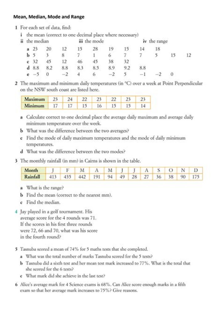 Mean, Median, Mode Questions and Answers PDF – Instant Study Guide