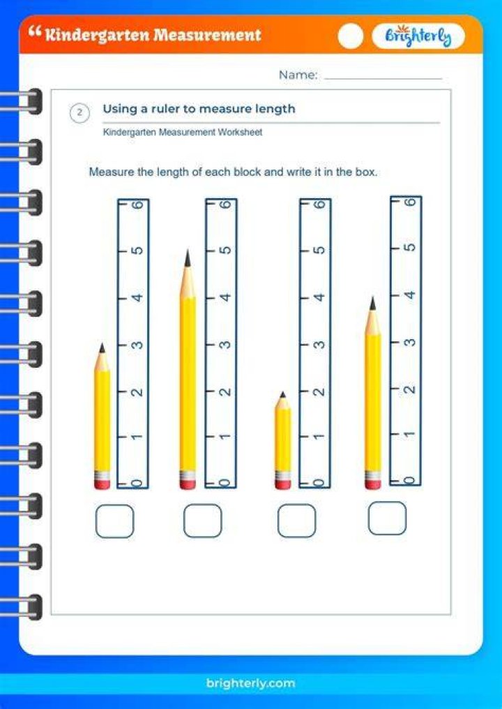 Free Measurement Worksheets for Kindergarten PDF Download