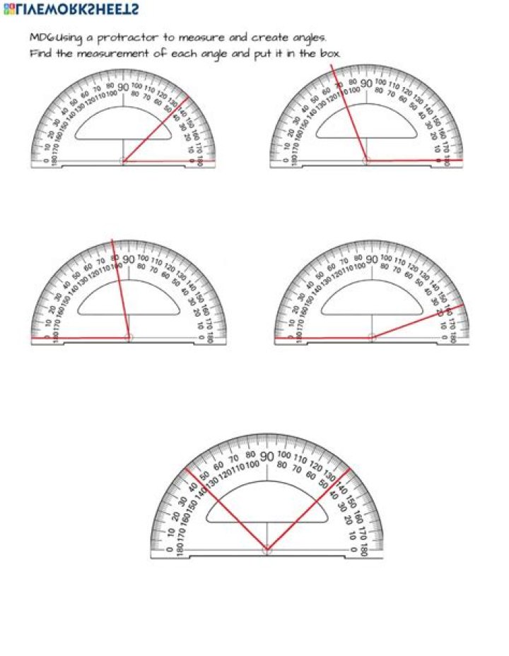 Free Printable Protractor Measurement Worksheet PDF