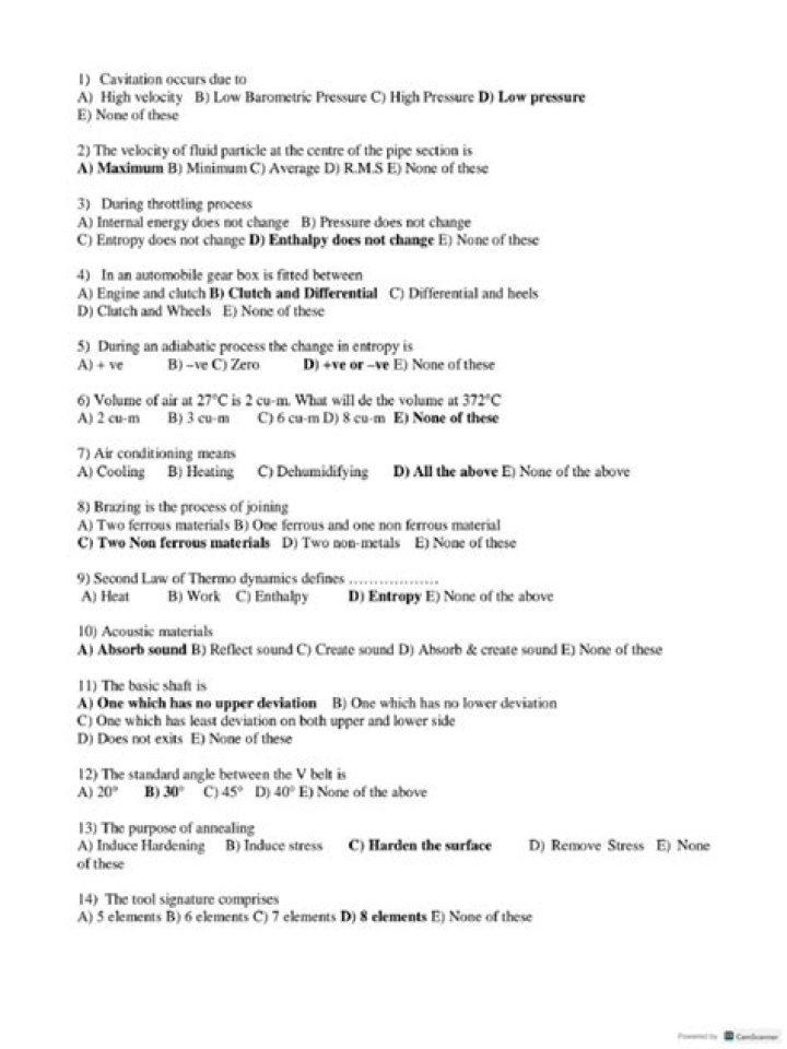 Mechanical Technical Questions and Answers PDF Guide