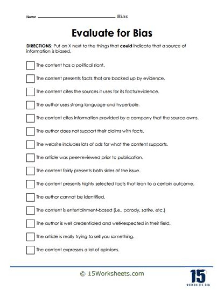 Media Bias Worksheet PDF: Analyze & Identify Bias in News Sources