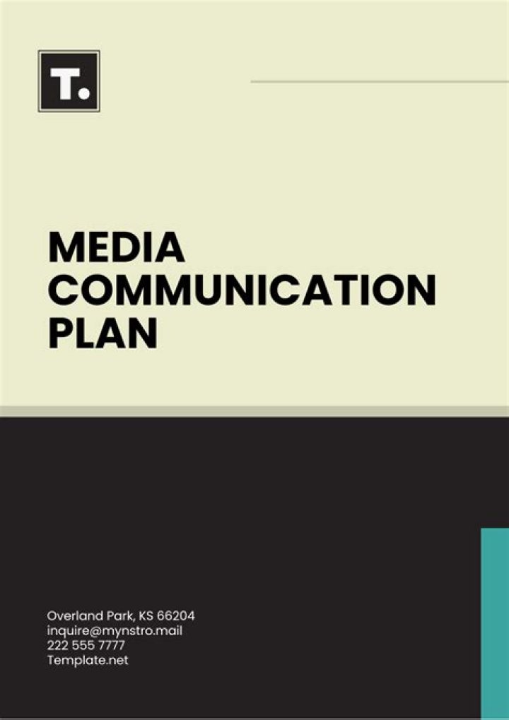 Media Relations Plan Example PDF Template
