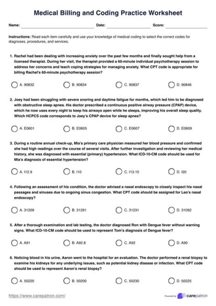Medical Coding Exam Questions and Answers PDF – Master Coding Accurately
