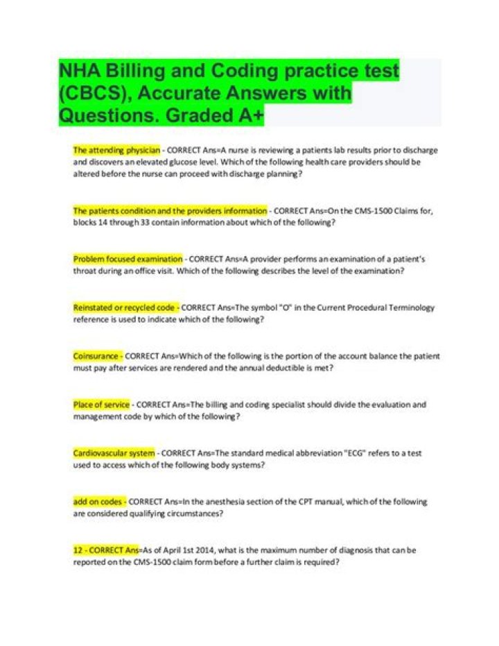 Medical Coding Practice Questions and Answers PDF for Study & Certification