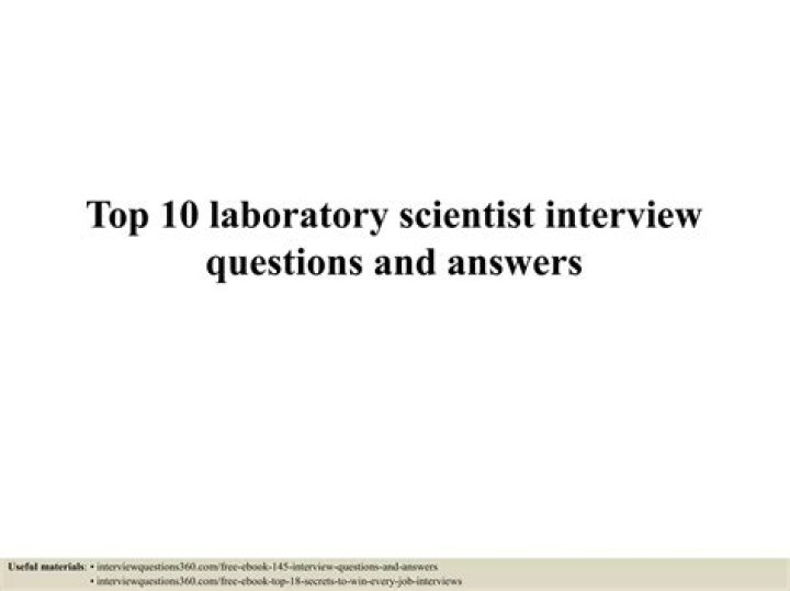 Medical Laboratory Scientist Interview Questions and Answers PDF: Expert Prep Guide