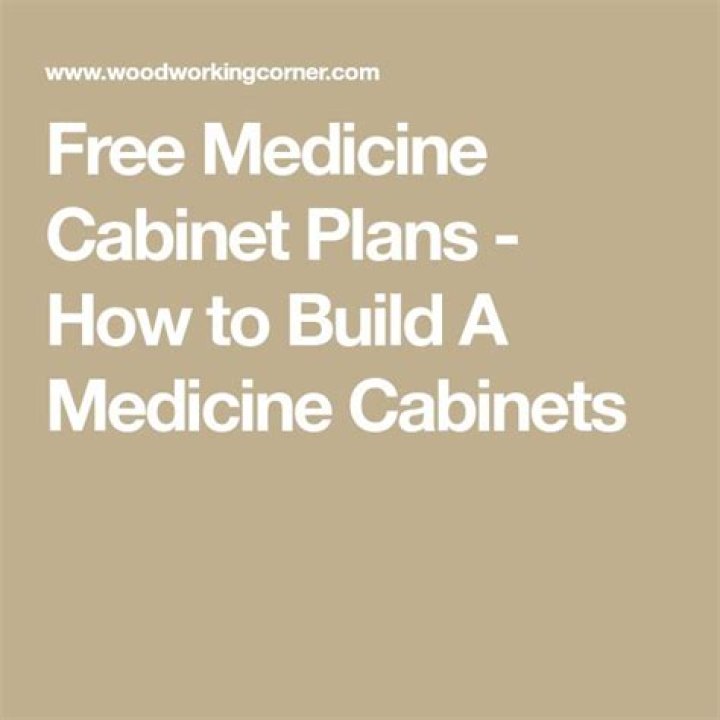 Free Medicine Cabinet Plans PDF for Home Organization