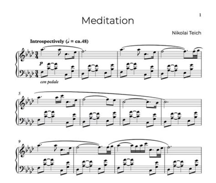 Free Meditation Sheet Music PDF Download Now