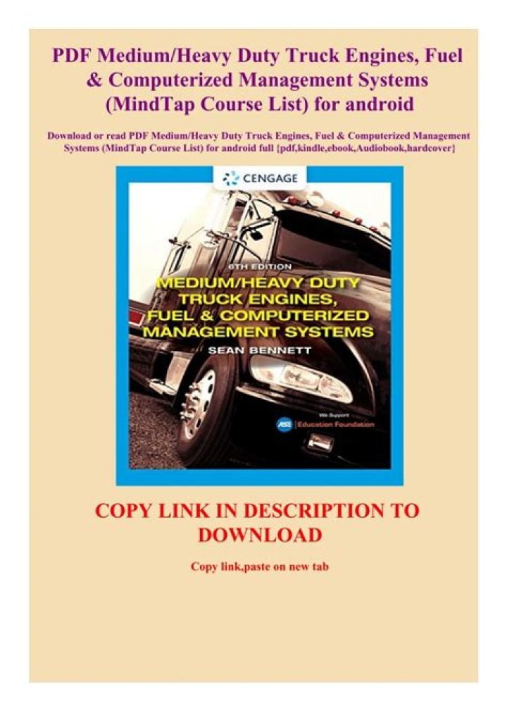 Heavy-Duty Truck Engines: Fuel Efficiency & Advanced Computerized Management Systems PDF