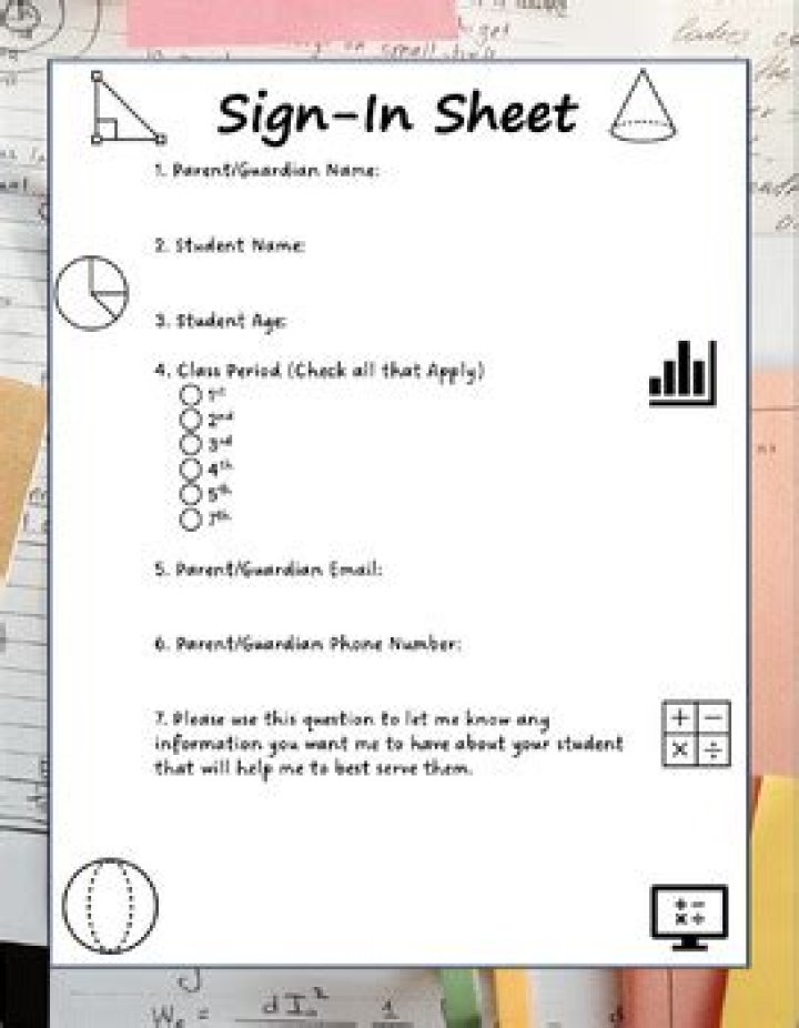 Meet the Teacher Sign-In Sheet PDF – Download Free Printable Form