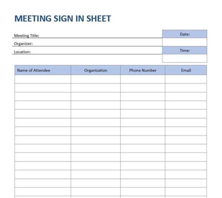 Meeting Sign-In Sheet Template PDF: Streamline Attendance Easily